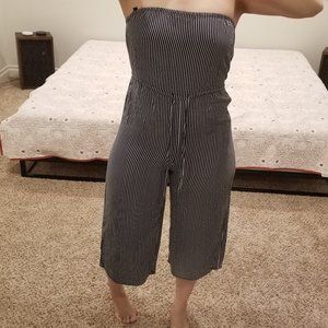 Cotton On Navy/White Culotte Jumpsuit